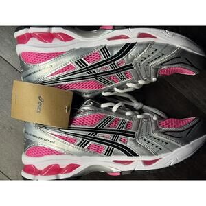 Asics Women's Silver, Pink & Black Running Sneakers